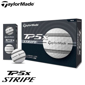 �e�[���[���C�h TP5x STRIPE �z���C�g �S���t�{�[�� 1�_�[�X�i12������j���{���K�i TaylorMade 2024 TP5x �X�g���C�v 10p