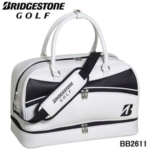 �y2026���f���z�u���a�X�g���S���t BB2611 2�w�� �{�X�g���o�b�O �z���C�g/�u���b�N�iWK�j�V���[�Y�|�P�b�g�t�� BOSTON BAG BRIGESTONE GOLF 15p