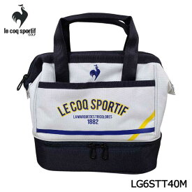 【2026モデル】ルコックスポルティフ ゴルフ LG6STT40M ホワイト×イエロー 二層式 保冷カートポーチ le coq sportif GOLF WHYL