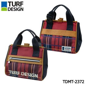 ターフデザイン TDMT-2372 ミニトートバッグ ラウンドトート チェックレッド TURF DESIGN 朝日ゴルフ