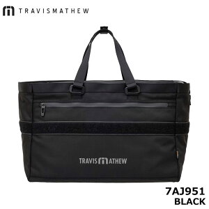 �g�����B�X�}�V���[ 7AJ951 TOUR �g�[�g�o�b�O BLACK �{�X�g���o�b�O �S���t TRAVISMATHEW Tote BAG