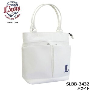 ��ʐ������C�I���Y SLBB-3432 �g�[�g�o�b�O �z���C�g TOTE BAG �S���t SAITAMA SEIBU LIONS LEZAX