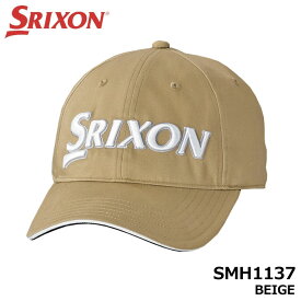 ダンロップ スリクソン SMH1137 キャップ ゴルフ帽子 ベージュ BEIGE SRIXON DUNLOP 10p