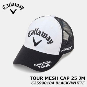 LEFC C25990104 cA[bVLbv 1011(BK/WH) JM 25 Xq zXx ubN/zCg CALLAWAY TOUR MESH CAP 25 JM MENS 20p