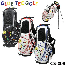 ブルーティーゴルフ CB-008 スマイル＆カート スタンド キャディバッグ 9型 3.2kg 46インチ BLUE TEE GOLF 10p