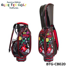 ブルーティーゴルフ BTG-CB020 ハイ ハワイ エナメル カート型 キャディバッグ ブラック 9.0型 4.2kg 46インチ対応 BLUE TEE GOLF HI HAWAII 10p