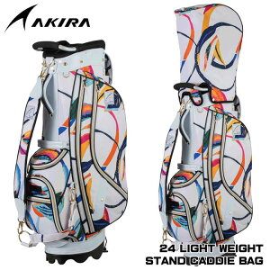 y2024fzAL 24 Cg EFCg X^h LfBobO XvbV STAND CADDIE BAG 9^ 3.4kg ALv_Nc AKIRAGOLF LIGHT WEIGHT 20p