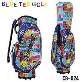 ブルーティーゴルフ BTG-CB024 ワッペン柄キャディバッグ　9.0型 46インチ対応 BLUE TEE GOLF 10p