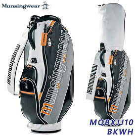 【2024モデル】マンシングウェア MQBXJJ10 ミックスニット キャディバッグ ブラック×ホワイト 9.0型 47インチ対応 Munsingwear BKWH ENVOY 20p