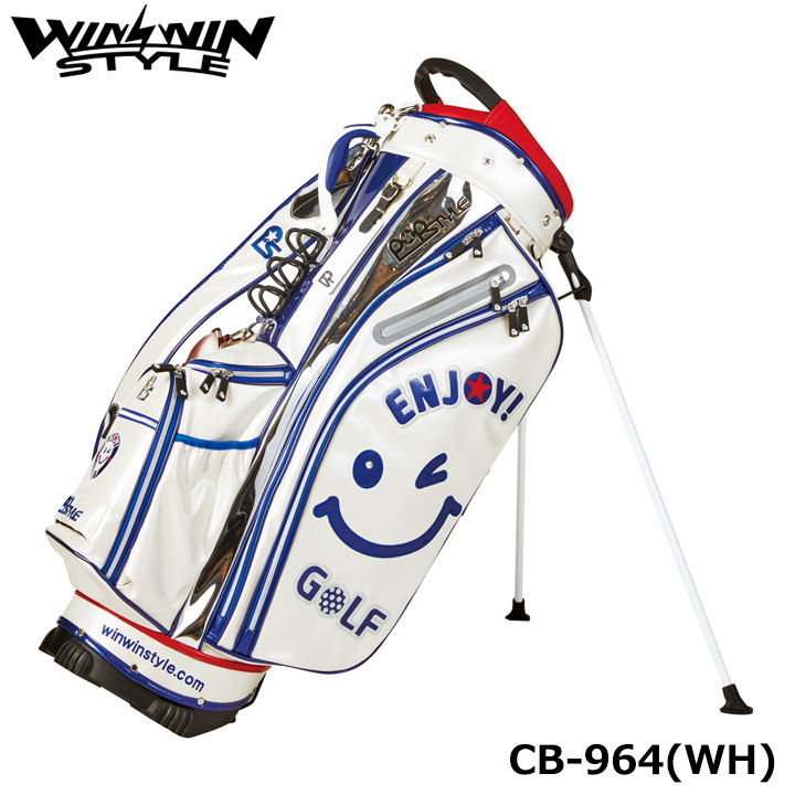 ウィンウィンスタイル CB-964 エンジョイゴルフ パールホワイト ENJOY GOLF Pearl STAND BAG ゴルフキャディバッグ WINWIN STYLE