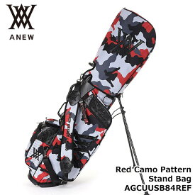 アニュー AGCUUSB84REF レッドカモパターンスタンドバッグ（RED） 4分割 キャディバッグ ANEW Red Camo Pattern Stand Bag