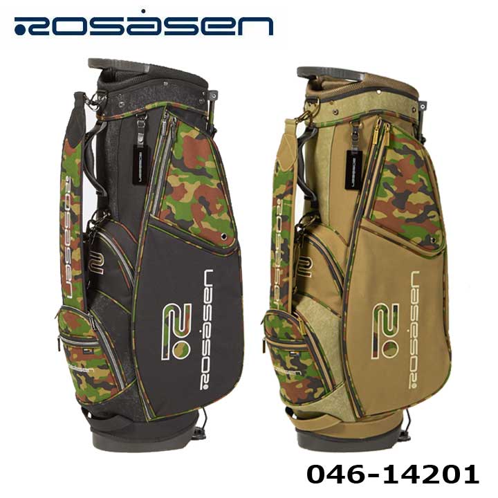 ロサーセン 046-14201 スタンド型 コーデュラ迷彩キャディバッグ 9型 47インチ対応 約2.85kg ゴルフ Rosasen　2021