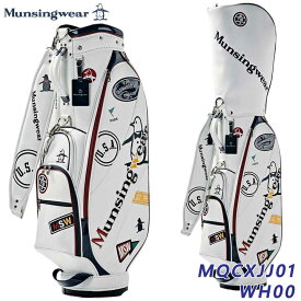 【レディース】【2024モデル】マンシングウェア MQCXJJ01 ポップデザイン キャディバッグ ホワイト 8.5型 46インチ対応 Munsingwear WH00 10p