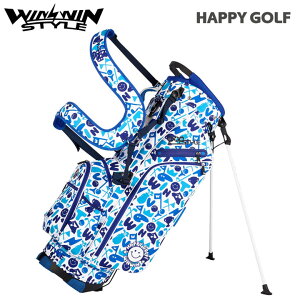�E�B���E�B���X�^�C�� CB-162 �n�b�s�[ �S���t �i�u���[�j�X�^���h�o�b�O HAPPY GOLF STAND BAG �S���t�L���f�B�o�b�O WINWIN STYLE