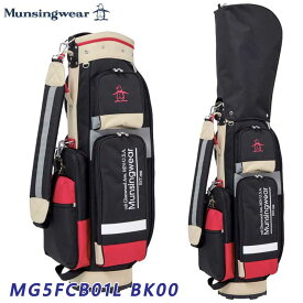 【レディース】【2025モデル】マンシングウェア MG5FCB01L マルチカラー キャディバッグ ブラック Munsingwear BK00