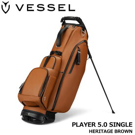 ベゼル プレイヤー5.0 スタンド キャディバッグ シングルストラップ ヘリテージブラウン 8.5型 約3.8Kg HERITAGE BROWN SINGLE VESSEL PLAYER5.0