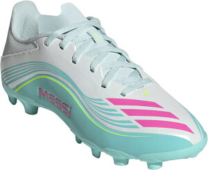 �A�f�B�_�X F50 MESSI LEAGUE �}���`�O���E���h�p �T�b�J�[�X�p�C�N �L�b�Y / F50 Messi League Multi Ground Football Boots Kids �t�b�g�E�F�A�z���C�g/���V�b�h�s���N/�t���b�V���A�N�A JQ0941 2026su 25p