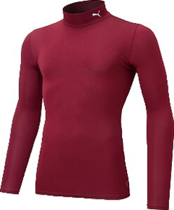 プーマ コンプレッション モックネック LS シャツ コードバン×プーマ ホワイト 656331 25p
