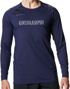 A_[A[}[ UA HEATGEAR FITTED GRAPHIC LONG SLEEVE SHIRT Midnight Navy 6007730 2025fw 30p