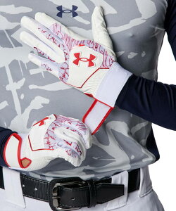 �A���_�[�A�[�}�[ UA CLEAN UP BATTING GLOVES White/Red 6001310 2026ss 15p