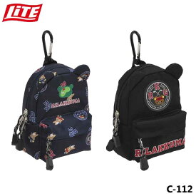 ライト C-112 リラックマゴルフ リュック型ボールポーチ ボールケース ボール6個収納可能 カラビナ付き LITE Rilakkuma