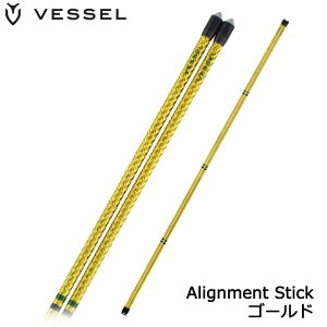x[ ACgXeBbN S[h 36C` J[{ VESSEL GOLF Alignment Stick GOLD