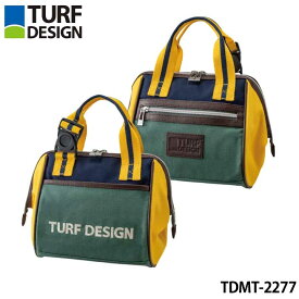 ターフデザイン TDMT-2277 ミニトートバッグ ラウンドトート ネイビーブルー/ボトルグリーン TURF DESIGN 朝日ゴルフ