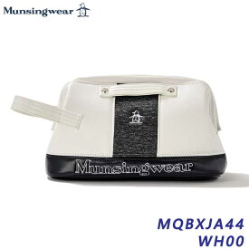 【2024モデル】マンシングウェア MQBXJA44 ホワイト マグネット式 ガマロ開閉 カート ポーチ Munsingwear WH00 10p