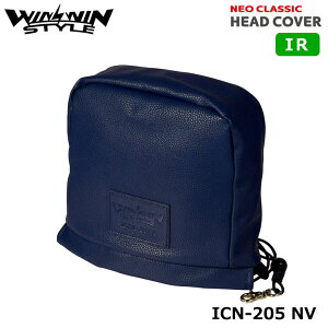 【2023モデル】ウィンウィンスタイルICN-205 ネオクラシック アイアン用 ヘッドカバー (ネイビー) (アジャスター・フック付き) WINWIN STYLE NEO CLASSIC HEAD COVER