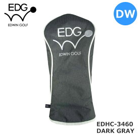 EDWIN GOLF ヘッドカバー EDHC-3860(ドライバー用) (ダークグレー) DRIVER HEAD COVER エドウィン レザックス LEZAX