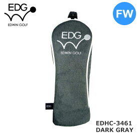 EDWIN GOLF ヘッドカバー EDHC-3861(フェアウェイ用) (ネイビー) DRIVER HEAD COVER エドウィン レザックス LEZAX