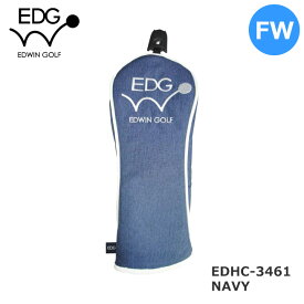 EDWIN GOLF ヘッドカバー EDHC-3861(フェアウェイ用) (ネイビー) DRIVER HEAD COVER エドウィン レザックス LEZAX