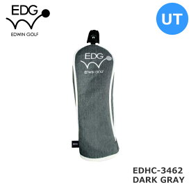 EDWIN GOLF ヘッドカバー EDHC-3862(ユーティリティ用) (ダークグレー) DRIVER HEAD COVER エドウィン レザックス LEZAX