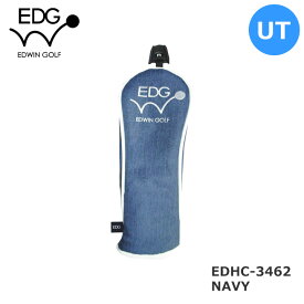 EDWIN GOLF ヘッドカバー EDHC-3862(ユーティリティ用) (ネイビー) DRIVER HEAD COVER エドウィン レザックス LEZAX