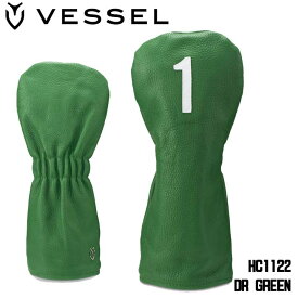 ベゼル HC1122 レザー ヘッドカバー ナンバー ドライバー用 グリーン VESSEL Leather head cover Number