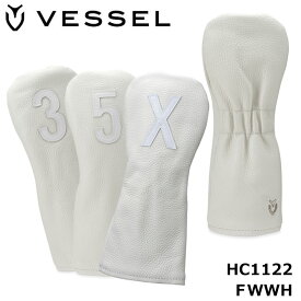 ベゼル HC1122 レザー ヘッドカバー ナンバー フェアウェイウッド用 ホワイト VESSEL Leather head cover Number