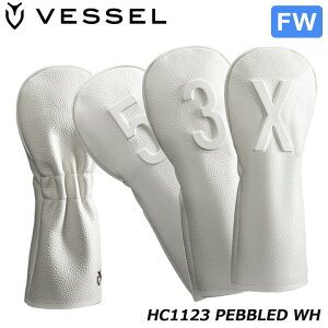 �x�[�� HC1123 ���U�[ LUX �w�b�h�J�o�[ �i���o�[ �t�F�A�E�F�C�E�b�h�p �i�y�u���h �z���C�g�j�V�R��v VESSEL PEBBLED Leather LUX head cover Number