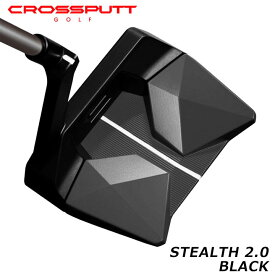 クロスパット ステルス2.0 ゴルフ パター マレット ブラック デュアルアラインメント 特許技術 メンズ レディース CROSSPUTT stealth 2.0