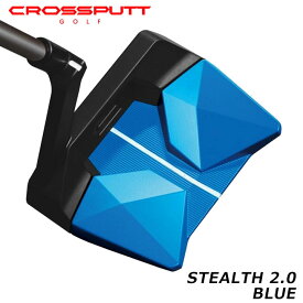 クロスパット ステルス2.0 ゴルフ パター マレット ブルー デュアルアラインメント 特許技術 メンズ レディース CROSSPUTT stealth 2.0