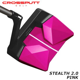 クロスパット ステルス2.0 ゴルフ パター マレット ピンク デュアルアラインメント 特許技術 メンズ レディース CROSSPUTT stealth 2.0