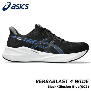 �A�V�b�N�X 1011B982 VERSABLAST 4 WIDE �J���[:Black/Illusion Blue(002) ���L �����Y �����j���O �V���[�Y asics 20p