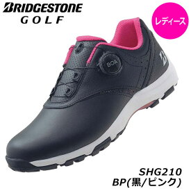 【レディース】ブリヂストンゴルフ SHG210 ゼロ・スパイク バイター ライト BP(黒/ピンク) ゴルフ スパイクレスシューズ BOA BRIDGESTONE GOLF 10P