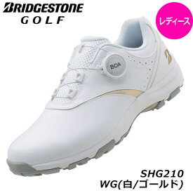 【レディース】ブリヂストンゴルフ SHG210 ゼロ・スパイク バイター ライト WG(白/ゴールド) ゴルフ スパイクレスシューズ BOA BRIDGESTONE GOLF 10P