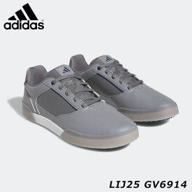 アディダス LIJ25-GV6914 レトロクロス メンズ スパイクレス ゴルフシューズ グレースリー/クルーネイビー/グレーフォー adidas