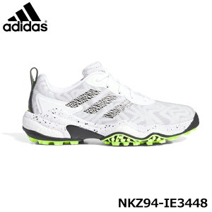 アディダスゴルフ ウィメンズ コードカオス25 NKZ94 IE3448 フットウェアホワイト/コアブラック/ルシッドレモン スパイクレス ゴルフシューズ レディース adidas GOLF