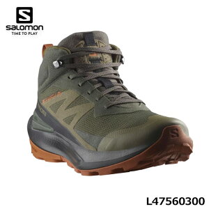 【クリアランス】サロモン L47560300 ELIXIR ACTIV MID GTX Peat / Black / Caramel Cafe ハイキングシューズ メンズ ゴアテックス 防水 トレッキング 軽登山 キャンプ アウトドア エリクサー アクティブ ミッ