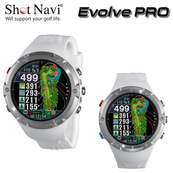 新品 GPSゴルフナビ Shot Navi Evolve PRO 白 ホワイト-
