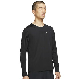 ナイキ DD4577-010 Dri-FIT UV マイラー L/S トップ ブラック(010) ランニングウェア 長袖 メンズ ロングスリーブ ランニングトップ 速乾 軽量レイヤー NIKE RUNNING