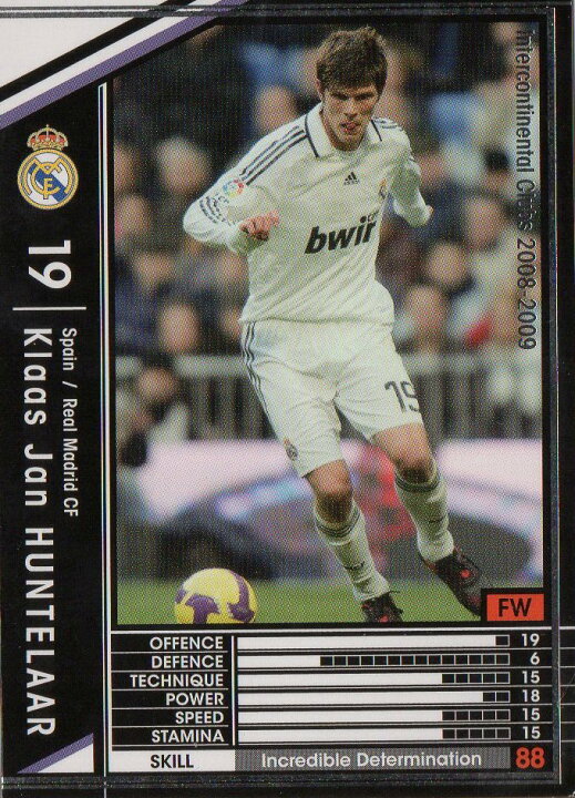 楽天市場 Wccf 08 09 レアル マドリード 黒 317 クラス ヤン フンテラール フルアヘッド