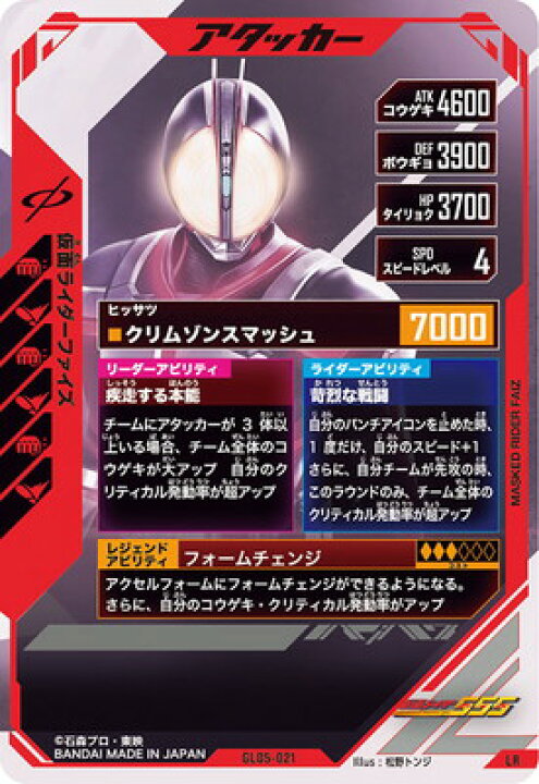 楽天市場】ガンバレジェンズ GL05-021 仮面ライダーファイズ LR : フル  
